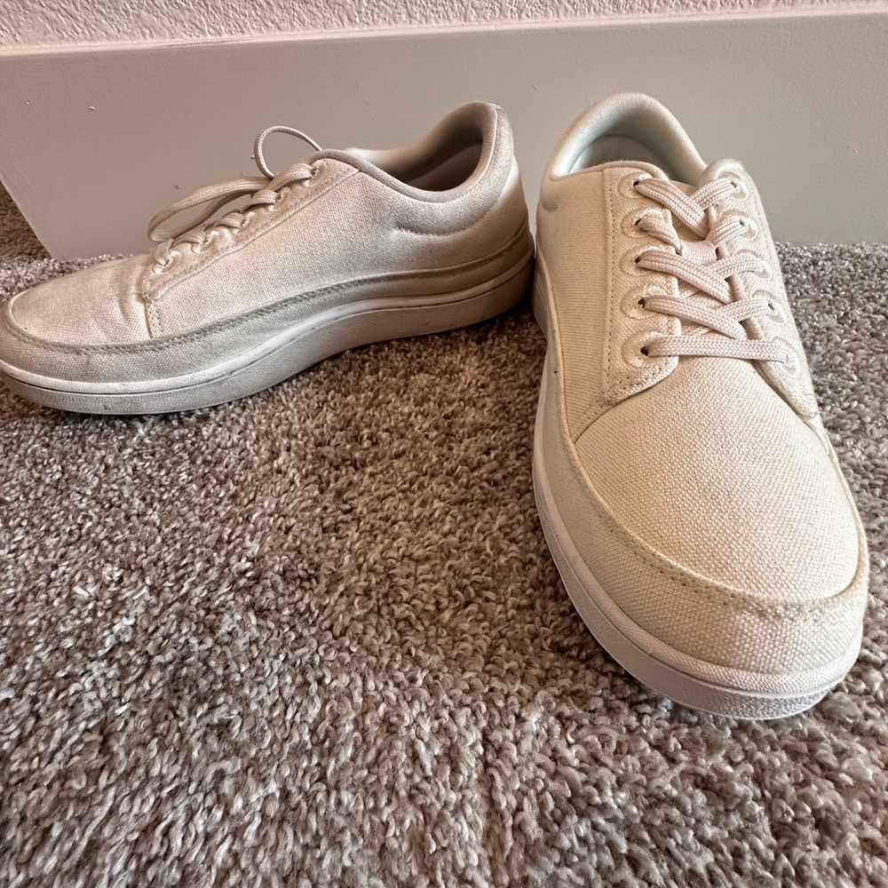 Allbirds Cream Offwhite Canvas Sneakers Tennis Shoes